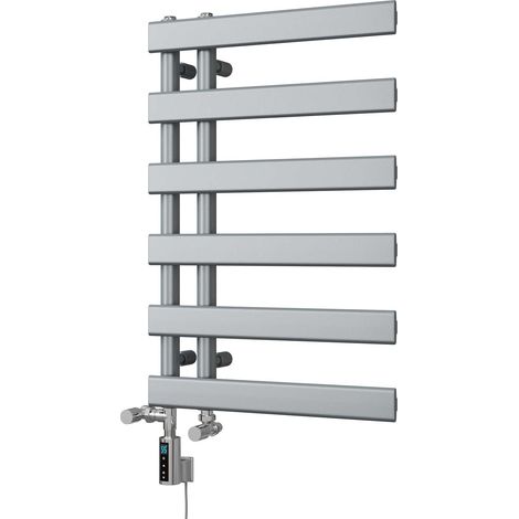 Agar - Silver Dual Fuel Towel Rail H748mm x W500mm Thermostatic WIFI (1/3)