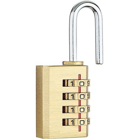 LUCCCHETTO A COMBINAZIONE 4 NUM OTTONE - 28 MM