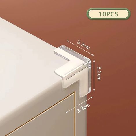 Protection d'angle en silicone pour la sécurité des bébés - Cache-tables et prises - Lot de 10 - Transparent - Protection anti-collision (1/5)