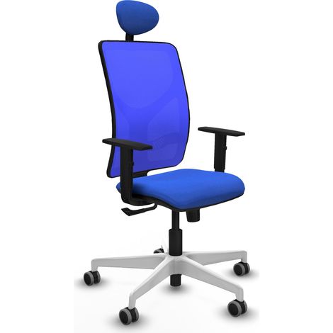 Silla de oficina piqueras y crespo Motilla azul blanco ergonómica (1/2)