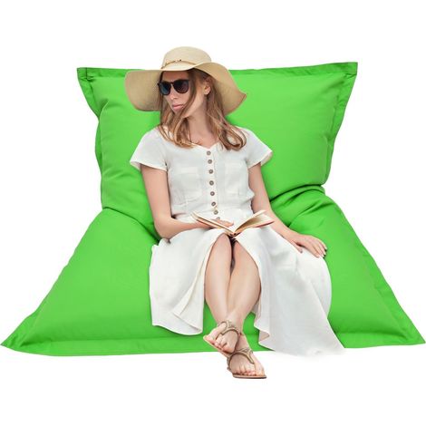 Gardenista - XXL Sitzsack für den Garten, Riesensitzsack für drinnen und draußen, Wasserabweisende, Abnehmbare und UV-Schutz-Bezüge, 160x125 cm Großer Sitzsack für Erwachsene - Begrünung (1/5)