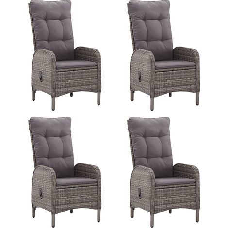 Maison Exclusive - 5-tlg. Garten-Essgruppe Grau