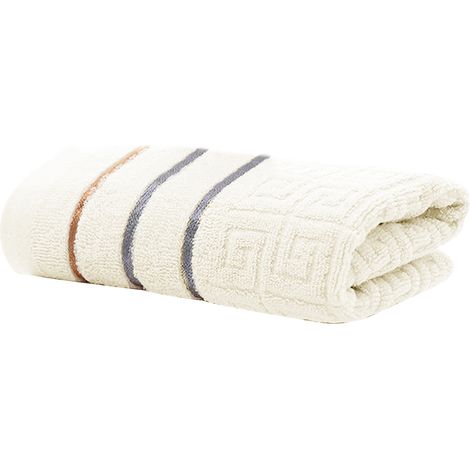 2 pièces serviette de bain, motif Grande Muraille, 100 % coton, 34 x 72 cm et 140 x 70 cm, tapis de bain inclus (1/5)