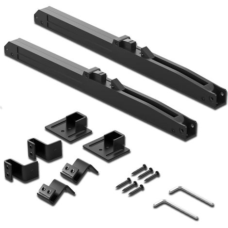Schiebetürbeschlag Dämpfungssystem, Selbsteinzug Dämpfer, Türdämpfer Soft Close kit Spur Nachrüsten, Schwarz, Kunststoff, Schwarz, 31 cm, Selbstklebend (1/5)