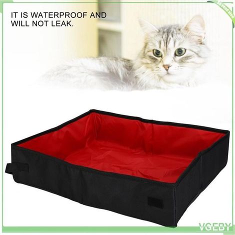 Litière pour chat - FAFEICY - Litière pliante semi-fermée - Portable - Étanche - Polyester (1/5)