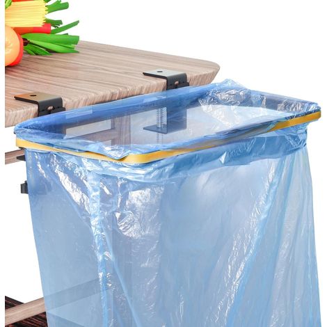 Müllbeutelhalter, Hängender Müllbeutelhalter, Müllbeutelhalter aus Edelstahl, Abfallbeutelhalter für Küche, Kleiderschrank, Camping, Picknick, Wohnmobil (1/5)