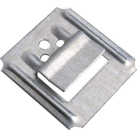 Clip à lambris Zingué Bout 4 x 2 mm Jeu de 250 pièces Pince, Gris
