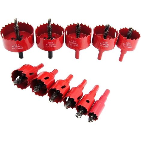 Ensemble de 11 scies cloches bimétalliques HSS avec queue pour bois et métal (1/5)