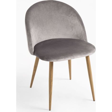 Packs Sillas Comedor - Pack 2 Sillas Vint Terciopelo - Gris (1/5)