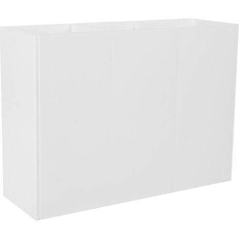 Porte-parapluie Mural Blanc en Ps Compartiment de Rangement, Séchage et Design Élégant pour Bureau ou Entrée Moderne (1/5)