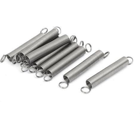 Ressort de Tension 0.6mmx7mmx50mm 304 Inoxydable Acier Argenté 10pcs (1/3)