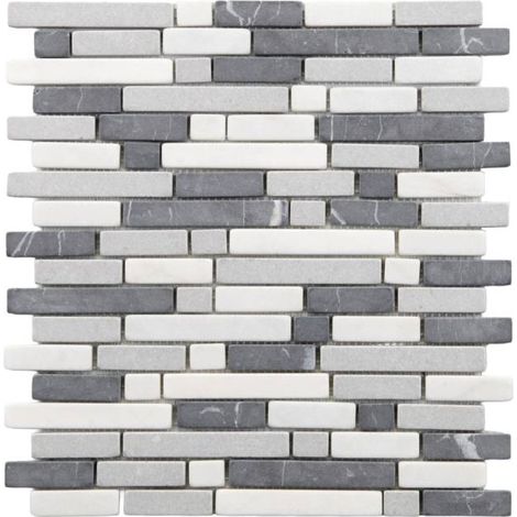 MAT INTER - Feuille 297x300x9mm - Multiformat marbre mix gris / blanc