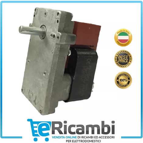 Motoriduttore Stufa a Pellet Kenta 5rpm K9117156 Albero 8,5mm Pacco 40mm (1/4)