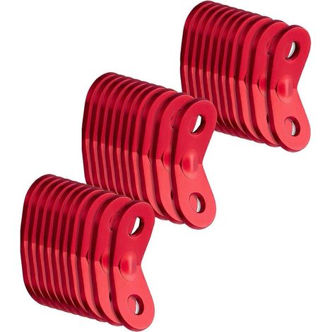 30 tendeurs de corde en alliage d'aluminium, rouges.-SSZFV (1/5)