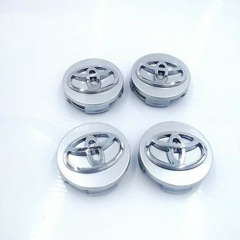 Convient pour les enjoliveurs de roue Toyota 4 de 62 mm, compatible avec les badges à logo noir (1/4)