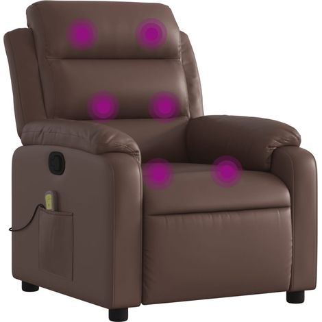 Massagesessel Braun Kunstleder vidaXL (1/5)