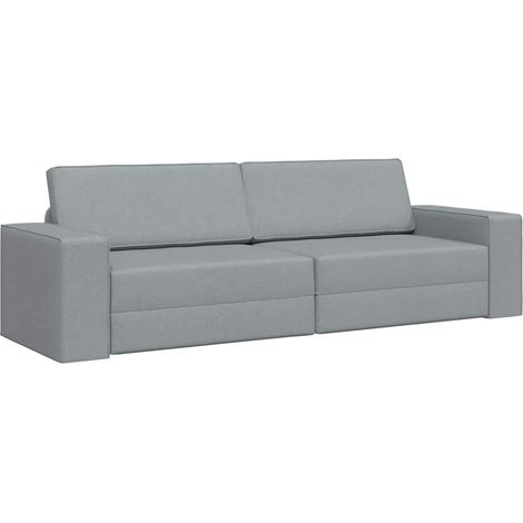 Canapé-lit，Canapé convertible Gris clair 245 x 78 x 77 cm Velours CFW23708 (1/5)