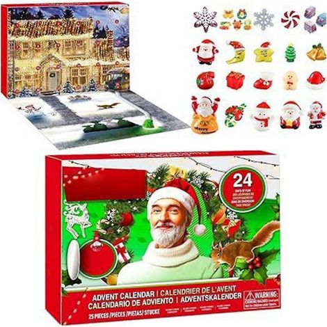 Weihnachts-Adventskalender aus Acryl, Weihnachts-Überraschungsbox, Countdown-Kalender für Feiertage und Feste