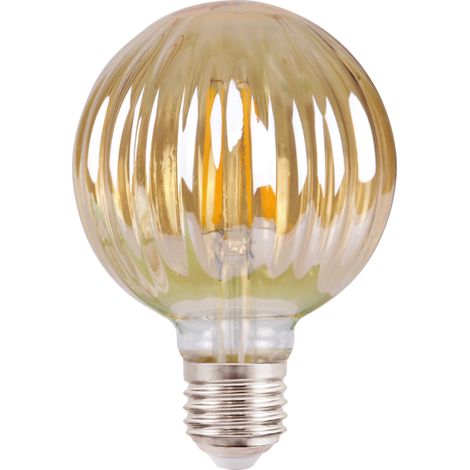 Ampoule déco LED filament G100 4W E27 ambre Polux vint. (1/5)