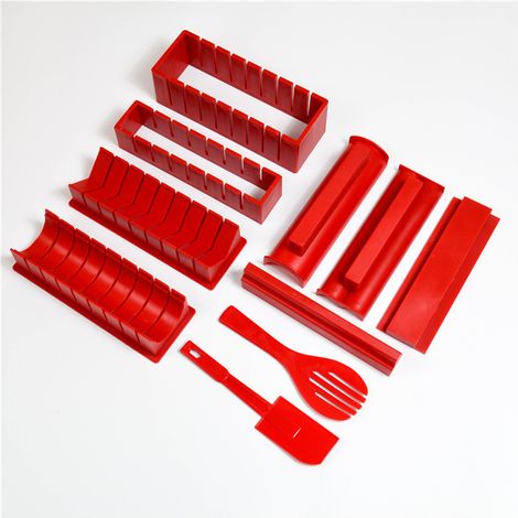 10-teiliges rotes Sushi-Set (1/5)