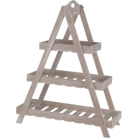 Soporte triangular de 3 niveles beige MDF Vilde (1/2)