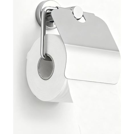 Support rouleau WC, inox 304, avec couvercle, pour toilettes (1/5)
