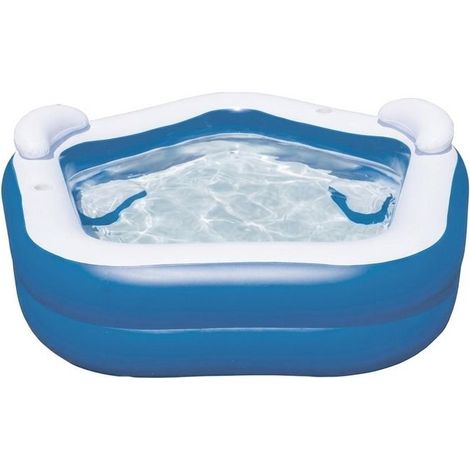 Piscina Gonfiabile Familiare Poggiatesta Bicchieri 213x206x69 cm