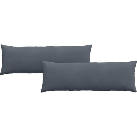 Maison Exclusive - Cojines de sofá 2 pcs Gris oscuro 120 x 40 cm