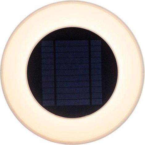 LED Außenleuchte Solar IP65 3500 K Ø 27 cm rund Fernbedienung Modern Wandlampe außen Solarlampe Garten Terrasse (1/3)