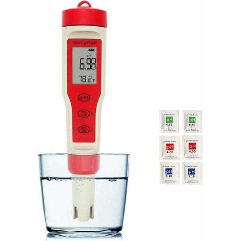 PH mètre, conductimètre PH/TDS/EC/température, étalonnage Automatique de Haute précision, numérique pour Les Aquariums d'eau Potable de piscines (1/5)