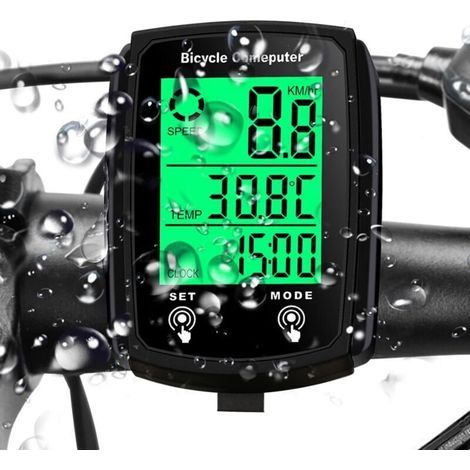 Ordinateur de vélo 19 fonctions IP54 étanche GPS Compteur de vitesse Odomètre Ordinateur de cyclisme filaire Écran tactile avec écran tactile rétroéclairé Ordinateur de vélo universel pour vélos (1/4)