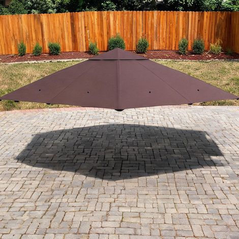 Tonnelle de jardin kaffee en polyester 298 x 298 x 1 cm (1/5)