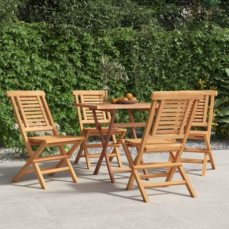Sillas de jardín plegables 4 uds madera maciza teca 47x63x90 cm