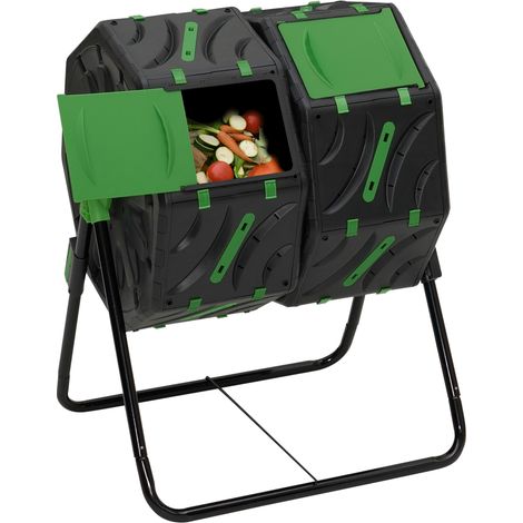 Rotierender Doppelbehälter Kompostbehälter 140L