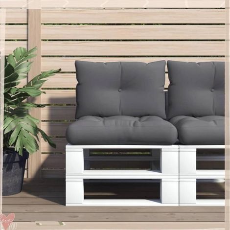 360834 Coussins de palette lot de 2 anthracite tissu (1/5)