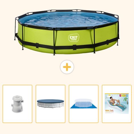 Exit-toys Piscine Exit Ronde - 360x76 cm - 5-pièces S322 (1/5)