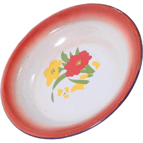 Emaillierter Snackteller im chinesischen Stil, Servierteller, Tablett, Geschirr-14X14X1.9CM (1/3)