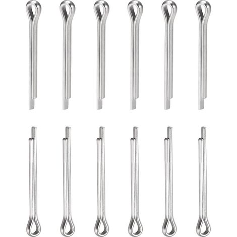 4mm x 35mm (DxL) Clavette Clip Broches - Paquet de 15 - Bonne pour Machines - 304 Acier Inox Épingle à cheveux Attaches - Argent (1/5)
