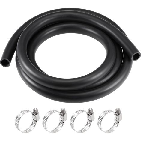 4 Pinces Durite Lubrifiant Huile Tuyau 16mm ID Caoutchouc Noir (1/3)