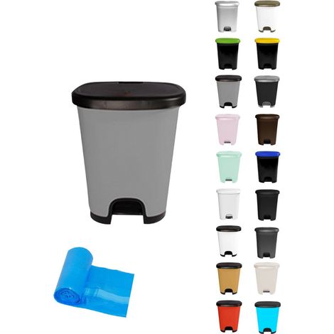 Cubo basura plástico moderno Apertura con pedal Cubo reciclar