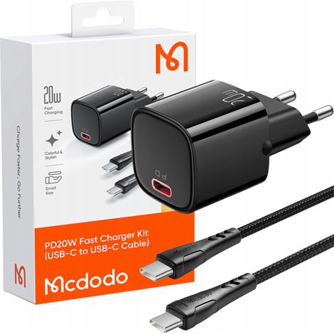 Chargeur rapide Mcdodo pour iPhone, câble USB-C 20 W (1/5)