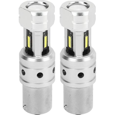 2 Pièces Ampoules LED 1156 100W 2400LM Blanc 6000K pour Feux de Recul, Clignotants et Signaux de Voiture, Camion, Camping-Car (1/5)