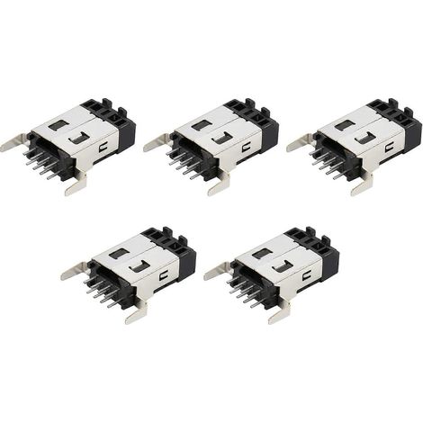 Connecteurs RJ45 (5 broches, 8 broches, 8 conducteurs), carte PCB longue, fiche DIP mâle blindée, connecteur modulaire RJ45 noir. (1/5)
