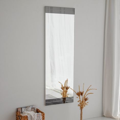 Espejo Siliqua, Forma Rectangular, Tipo de Pared, Estructura Transparente, 40x120h cm Blanco (1/5)