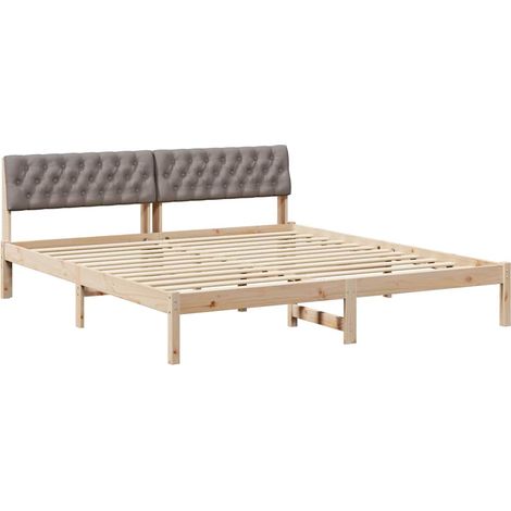 Maison Exclusive - Bettgestell Braun und Taupe 180 x 200 cm Massi