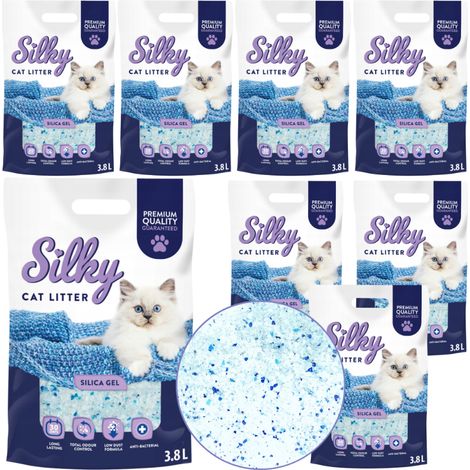 Litière pour chat en silicone soyeux 3,8 l 8 pièces (1/5)