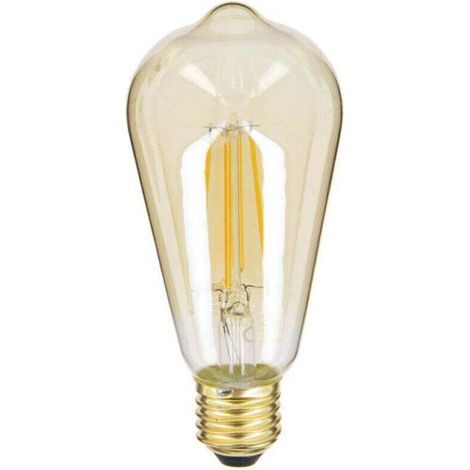 LED déco Edison Vintage au verre ambré, XU, Culot E27, 7W cons. (50W eq.), 806 lumens, Lumière blanc chaud - KZQ