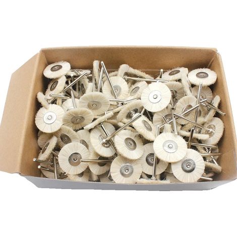 Brosses abrasives, plusieurs options de dureté, compatibles avec les outils Dremel, 144pcs 22mm blanc (1/2)