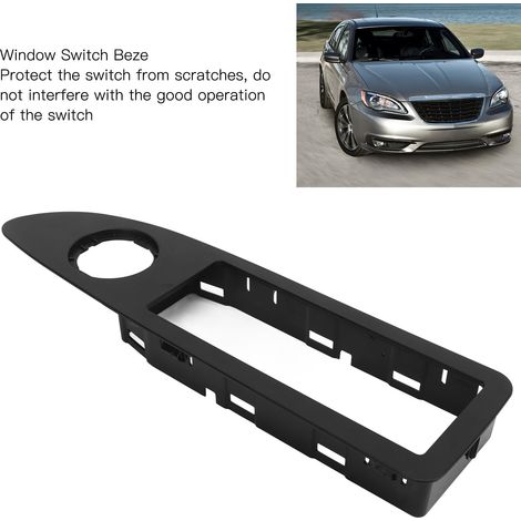 Fensterheberschalterrahmen vorne für DODGE AVENGER 2011-2014 CHRYSLER 200 2011-2014, schwarzer ABS-Blendenschutz (1/5)