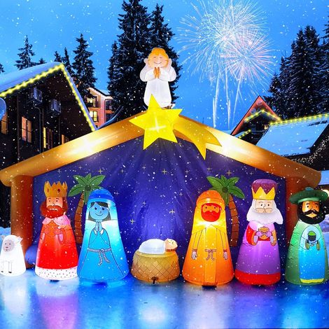 12.5 Pieds Crèche de Noël Gonflable (1/5)